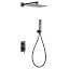 Conjunto monomando empotrado Toscana black gun metal de Imex
